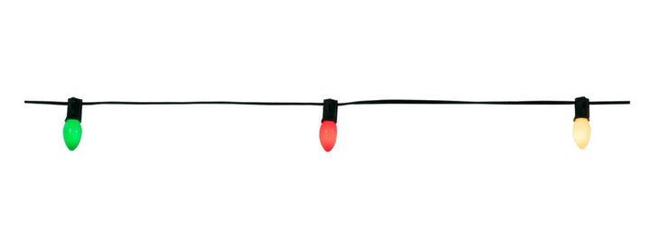 Retro Bright Christmas String Lights - Opaque Multi - Indoor/Outdoor